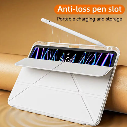 Smart Case with Pen Holder for iPad Air 5/6, Pro 11/12.9, Mini 6/7 – Compatible with 9.7" to 13" Models