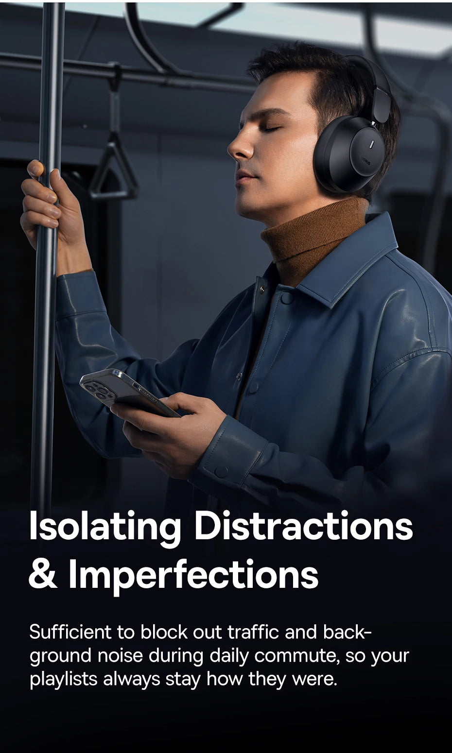 Baseus Bass 30 Max Wireless Headset - Bluetooth 5.3, Over-Ear Headphones, Bass-Enhancing 40mm Diaphragm, Ultra Low Latency, 50H Playtime