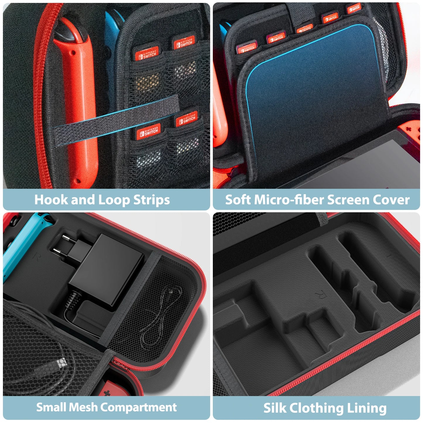 OIVO Large Storage Bag for Nintendo Switch — Portable Waterproof & Anti-Scratch Carrying Case for Switch OLED