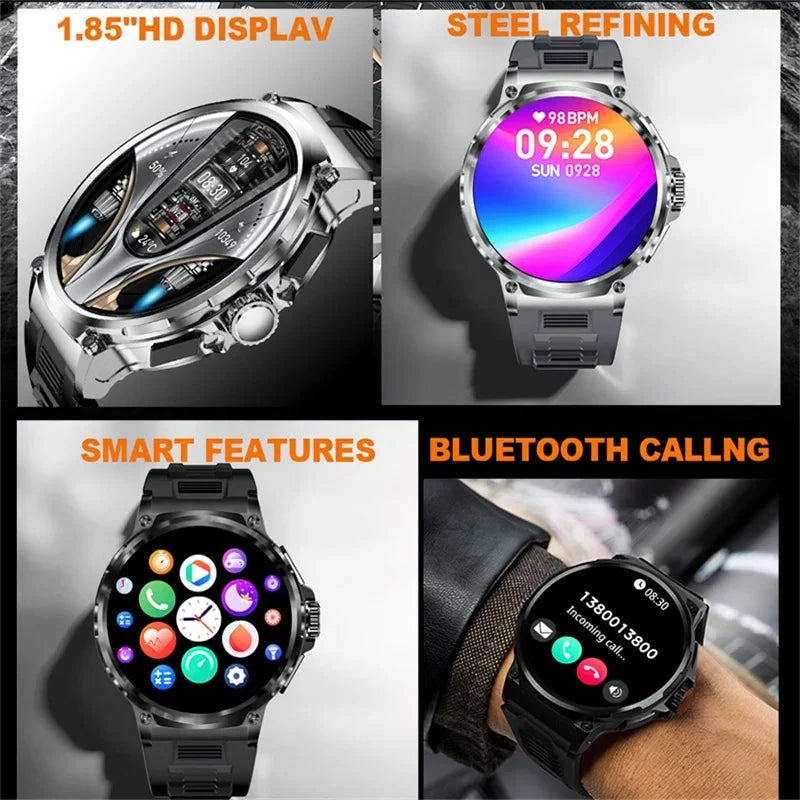 1.85-Inch Ultra HD Smart Watch - GPS, Bluetooth Call, 710mAh Battery, Sports & Fitness Smartwatch for Huawei & Xiaomi