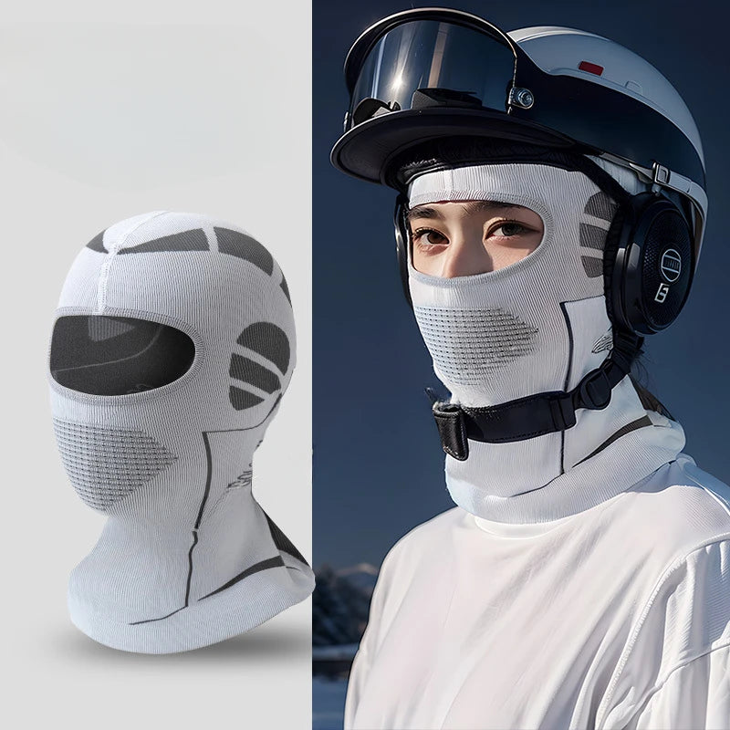 Cold-Proof Thermal Scarf and Winter Ski Hat Balaclava - Full Face Mask, Head and Neck Cover for Skiing, Cycling, Hunting, and Helmet Liner