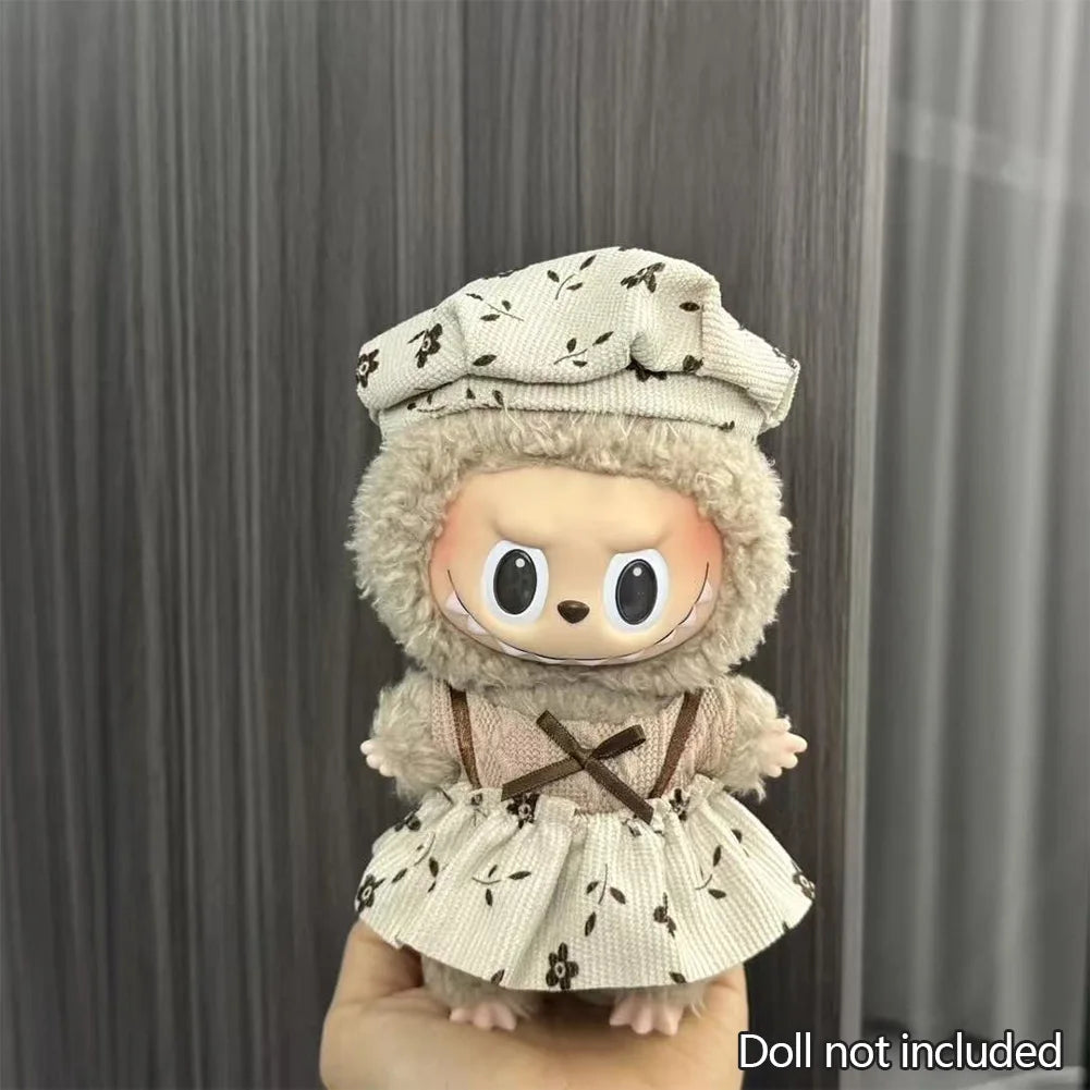 Mini Plush Doll Clothes Set – Kpop EXO Labubu V1 V2 Idol Doll Pit Strip Climbing Suit & Accessories, Clothing Gift