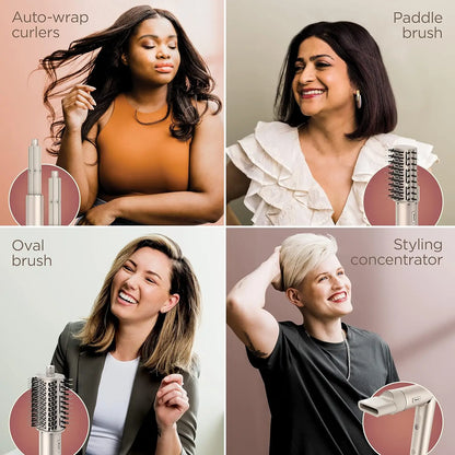 Shark HD430 FlexStyle Hair Dryer & Airwrap – Negative Ion Blow Dryer Brush, Multi-Styler with Auto-Wrap Curlers
