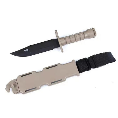 Rubber Training Knife with Sheath - Flexible Soft Plastic Dagger Prop for Halloween, Martial Arts & Costume Use