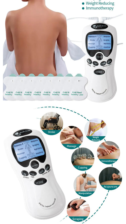 Electric EMS Pulse Massager — TENS Acupuncture Muscle Stimulator for Neck, Back, and Full Body Relaxation