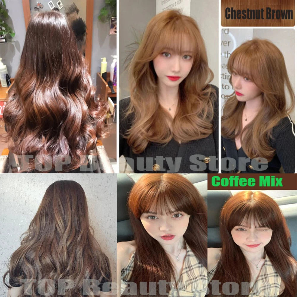 Pure Natural Herbal Hair Dye Shampoo – 5-Minute Gray & White Hair Color, Non-Irritating Hair Repair for Men & Women