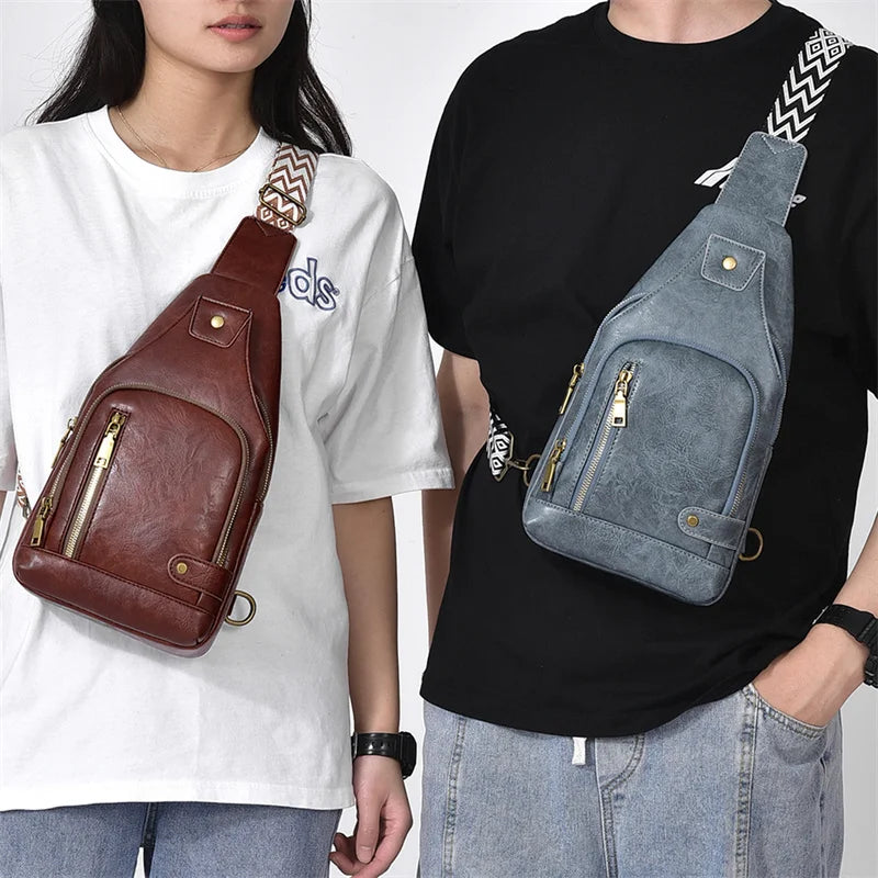Waterproof Summer Crossbody Chest Bag for Couples – Unisex Small & Breathable Backpack