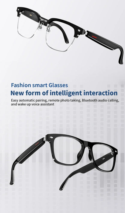 Hiwego Smart Glasses – Blue Light Filtering Polarized Lenses with Audio, Built-in Mic, Speakers, Touch & Voice Assistant for Music