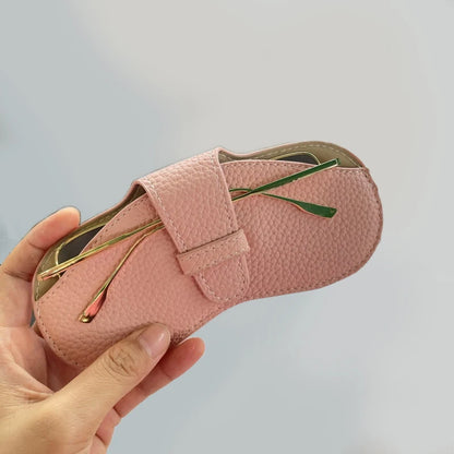 Women’s Leather Glasses Case – Soft Portable Sunglasses Bag, Fashion Eyewear Protector Pouch