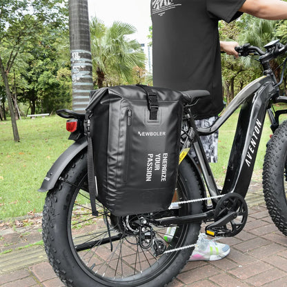 NEWBOLER 27L Bike Pannier Bag — Large Capacity Waterproof Rear Seat Trunk Bag for Travel & Electric Bike Accessories