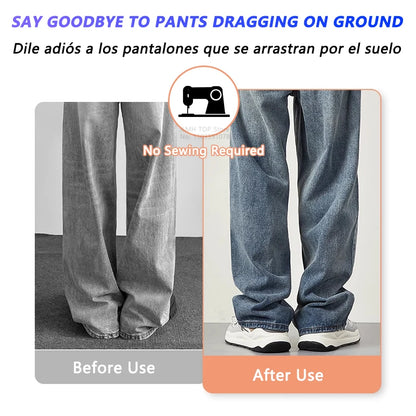 iLMH Invisible Leg Shortening Clip - Non-Slip Hidden Pants Hem Adjuster Quick Fix Sewing Accessory