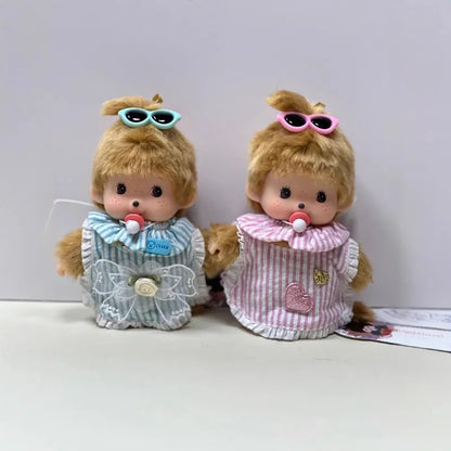 Kawaii Silver Medal Monkey Plush Doll 15cm – Cute Bag Pendant Toy Gift for Kids & Girls