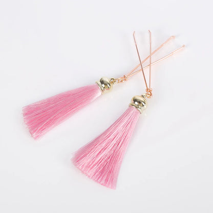 Metal Nipple Clamps with Tassels - 4-Color Rose Gold Bondage Jewelry Set for Adults
