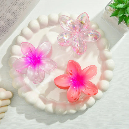 18Pcs Egg Flower Hair Clips | Gradient Candy Color Flowers, Shark Clips for Daily Ponytail Styling