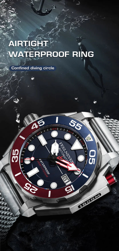 FeelNever Luxury Automatic Watch for Men – Fashion Business & Military Mechanical Waterproof Wristwatch