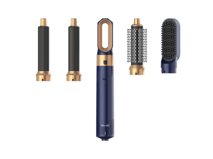 5 in 1 Low Noise Hair Styler – Professional Curling, Straightening & Drying Hot Air Brushes | 1000W