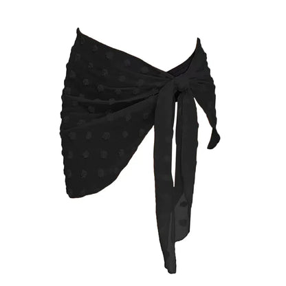 Women's Summer Sheer Sarong Cover-Up - Solid Chiffon Bikini Wrap Beach Skirt
