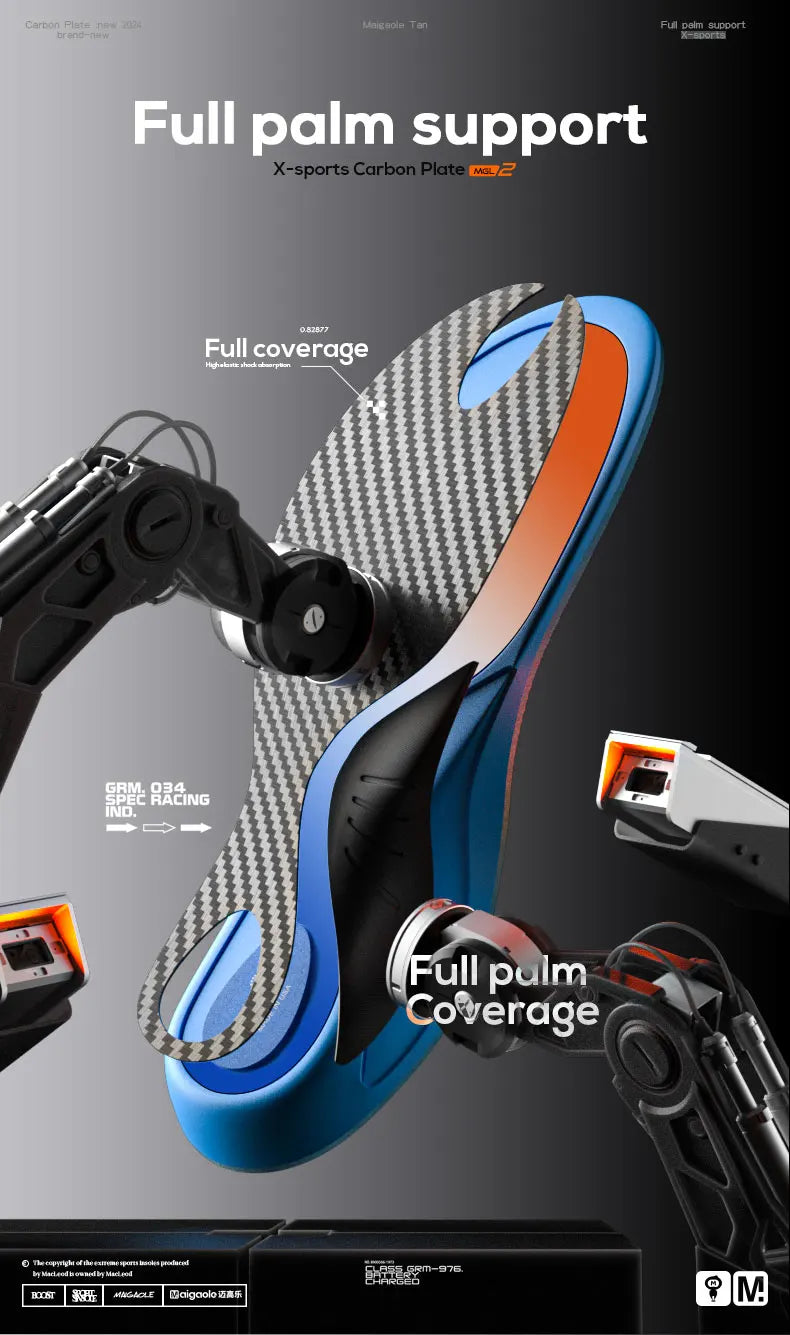 Mcgola 2024 Basketball Insole, Real Full-Length Carbon Plate, Strong Arch Support, High-Rebound Elastic Insole
