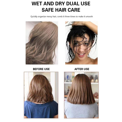 Pro Salon Double-Side Massage Comb – Anti-Tangle Detangling Hairbrush with Wide Teeth, Anti-Loss Hairstyling Brush