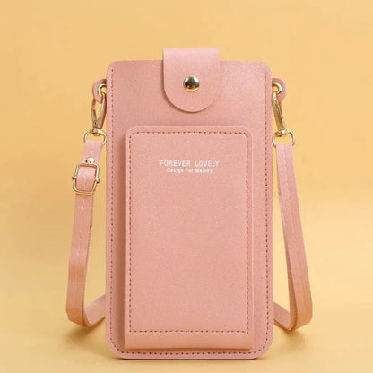 Women's Soft Leather Wallet & Touch Screen Phone Purse – Crossbody Shoulder Bag Handbag