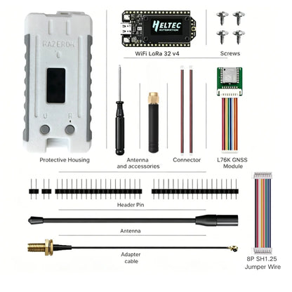 Meshtastic MeshCore Heltec V4 Enclosure Case - 863–928MHz LoRa IoT Node Housing with WiFi, BLE & GPS Support