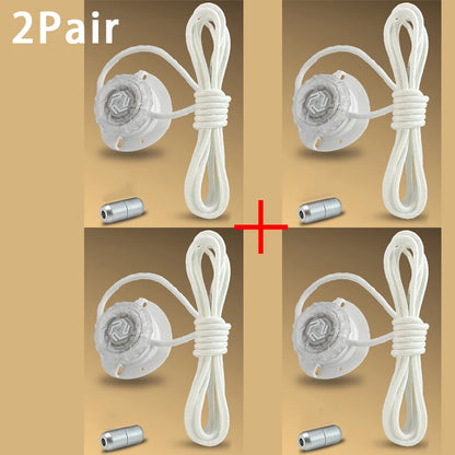Swivel Buckle No-Tie Shoelaces - Automatic Elastic Laces for Kids & Adults, 1–2 Pair Shoe Accessories