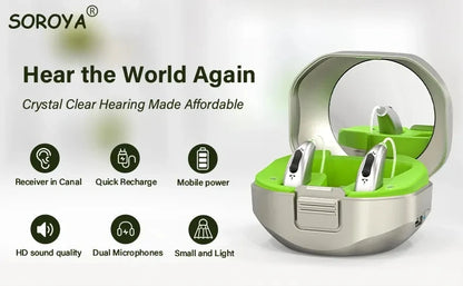 2024 Bluetooth Hearing Aid – ELHearing Rechargeable Mini Device with Programmable Digital Features & Portable Charging Case