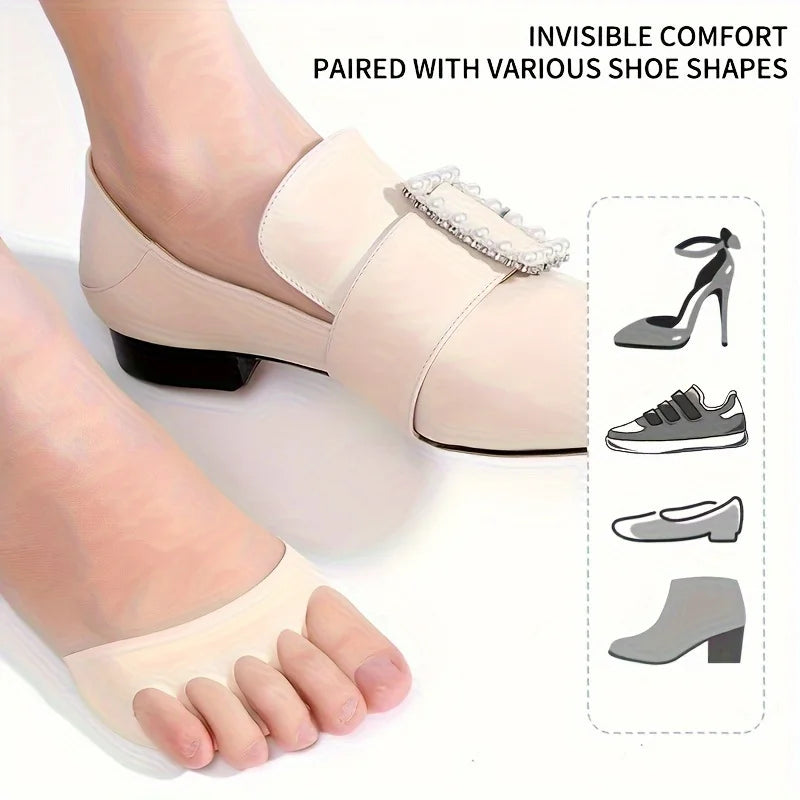 High Heel Forefoot Foot Pads – Soft Invisible Metatarsal Support Cushions, Non-Slip Comfortable Anti-Friction Insoles for Pain Relief