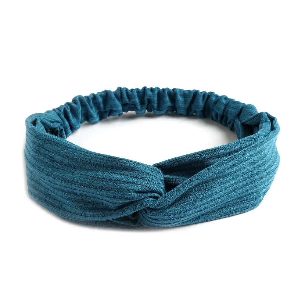 Women Cross Top Knot Headband – Elastic Soft Solid Color Hair Bands, Twisted Knotted Headwrap, Hair Accessories for Girls