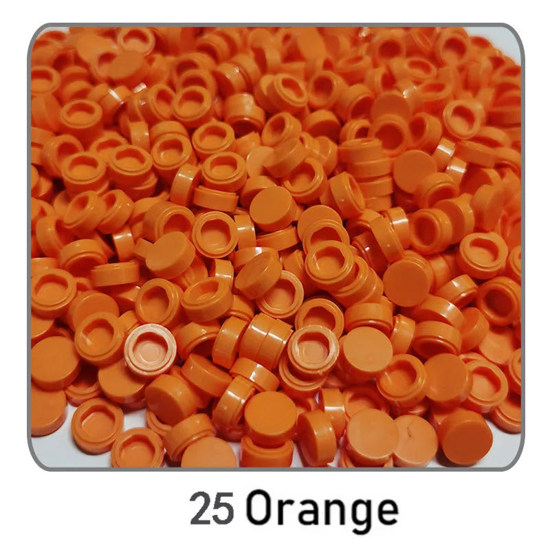 1000Pcs 1x1 Round Building Blocks Set - 52 Color DIY Creative Educational Bricks Compatible with 98138 Toy Kits for Kids