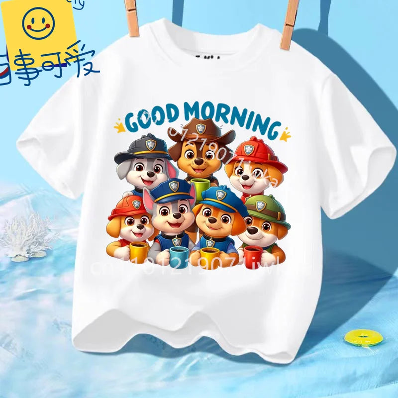 Paw Patrol Kids T-Shirt – Skye Cartoon Short Sleeve Summer Top for Boys & Girls Casual Wear Birthday Gift Clothing