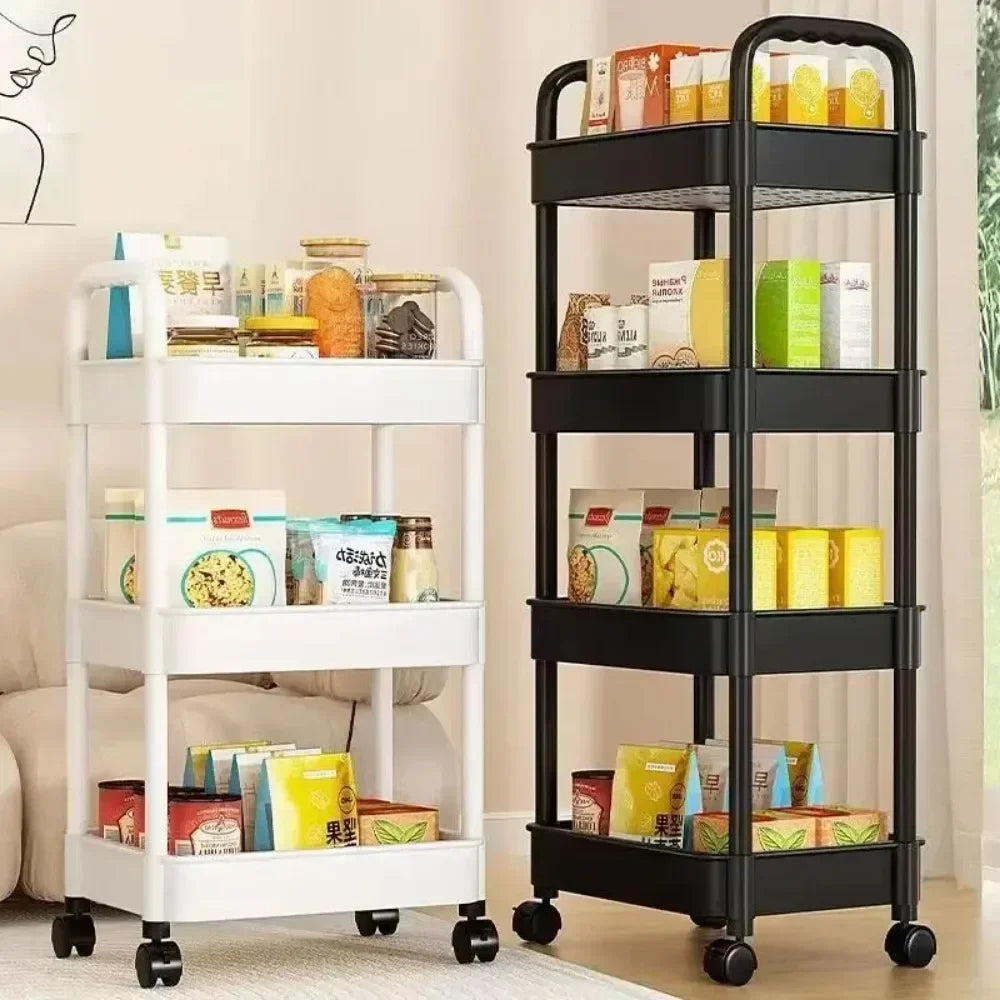 Multi-Layer Trolley Rack – Mobile Storage for Kitchen, Bedroom, Bathroom and Baby Snacks | Floor Organizer