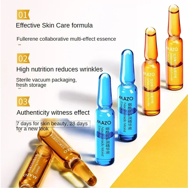 60pcs Niacinamide Moisturizing Essence – Anti-Wrinkle, Pore Minimizer, Acne Treatment & Anti-Aging Oil-Control Face Serum