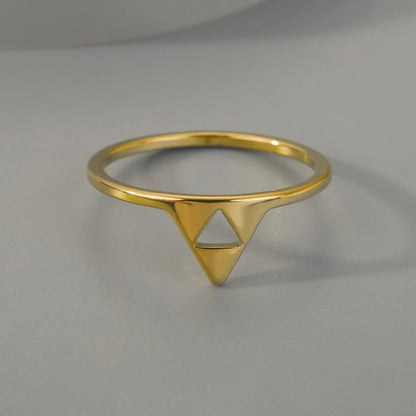 Kinitial Vintage Stainless Steel Triforce Triangle Ring – Men’s Simple Jewelry Gift