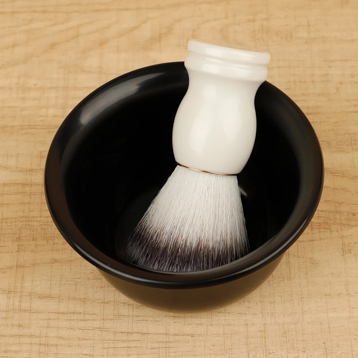 Beard Shaving Brush – Wooden Handle Bristle Hair Brush for Men, Barber Soap Foam Shave & Facial Cleaning Tool