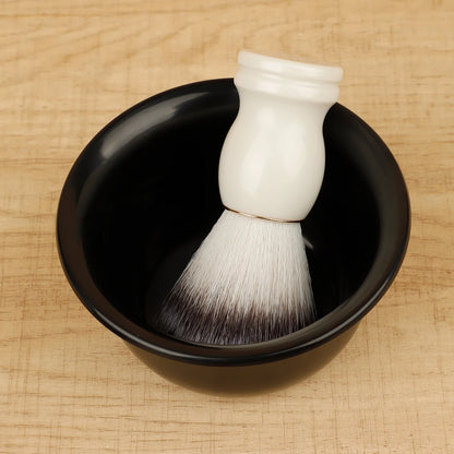 Beard Shaving Brush – Wooden Handle Bristle Hair Brush for Men, Barber Soap Foam Shave & Facial Cleaning Tool