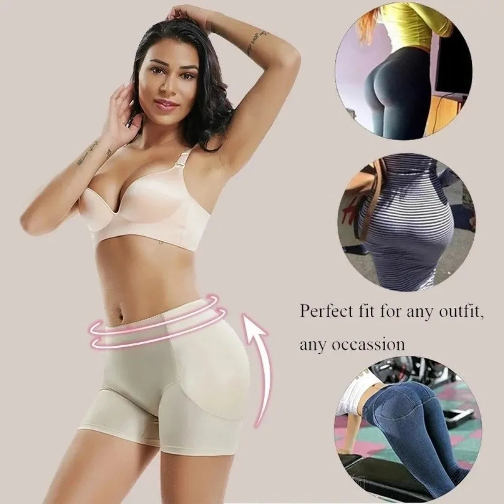 Plus Size Butt Lifter Padded Panties – Women’s Shapewear Hip Enhancer & Tummy Control Shorts