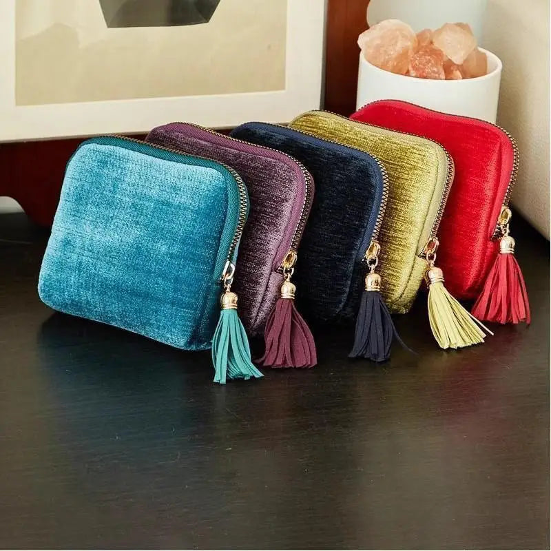 Tassel Jewelry Storage Bag - Large Capacity Travel Pouch for Rings, Bracelets & Accessories