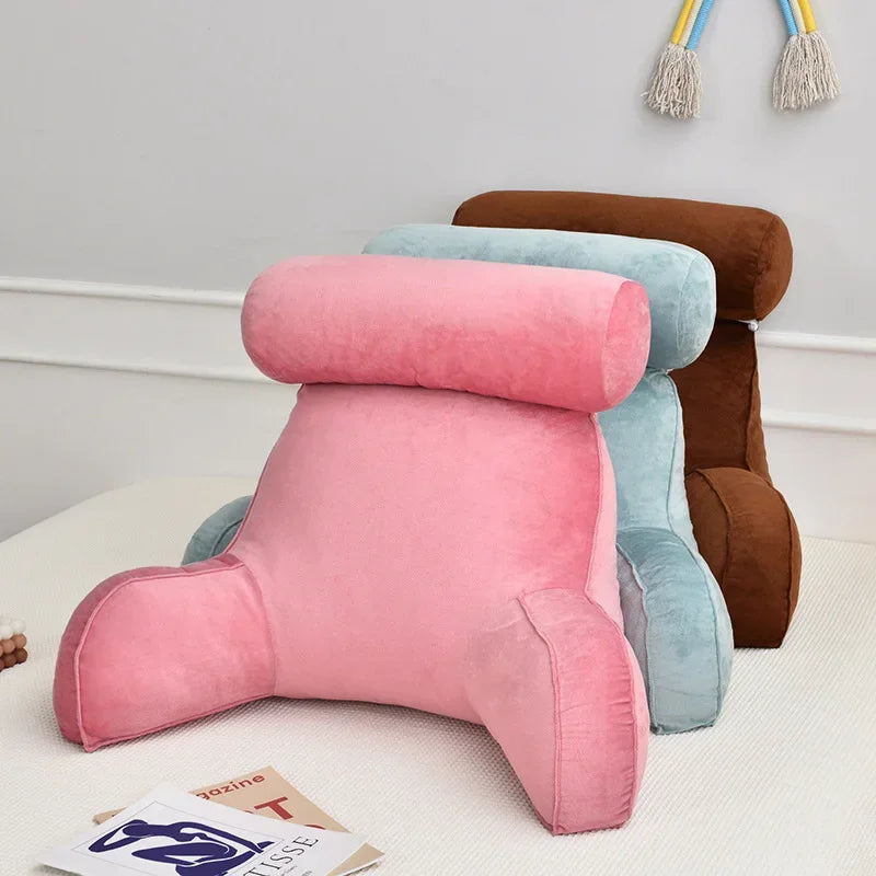 Ultra Soft Memory Foam Reading Pillow – Office & Sofa Back Cushion, Lumbar Support for Bedside & Backrest Relief