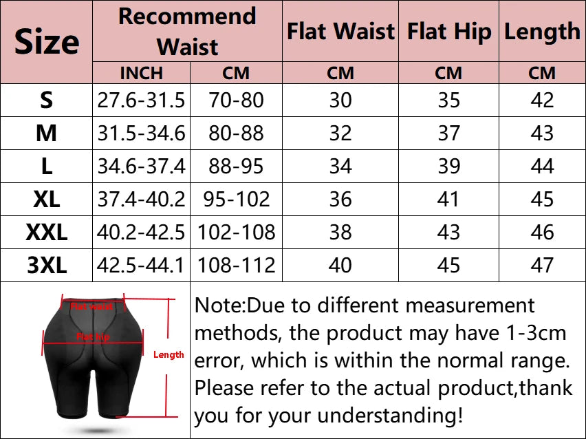 Women’s Butt Lifter Shapewear Panties – Padded Hip Enhancer Body Shaper Push-Up Underwear