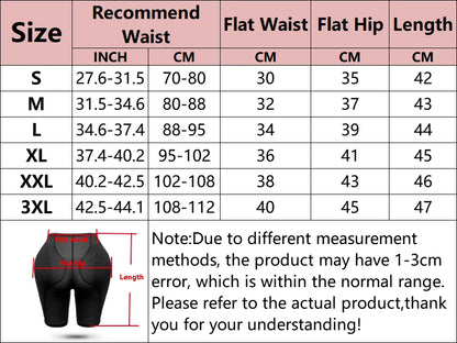 Women’s Butt Lifter Shapewear Panties – Padded Hip Enhancer Body Shaper Push-Up Underwear