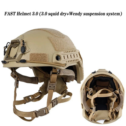 FAST Tactical Helmet – Kevlar High-Quality Outdoor Hunting Helmet with Wendy Floating Pad