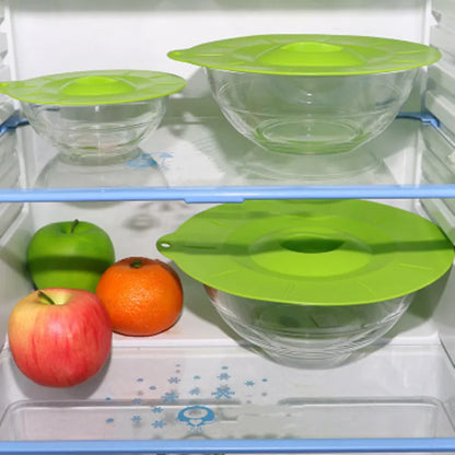 Silicone Microwave Bowl Covers - Set of 3 or 5 Food Wrap Lids for Freshness and Convenience in Cooking