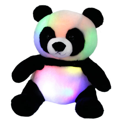 LED Panda Plush Toy - Glow-in-the-Dark Soft Stuffed Bear with Night Light for Kids