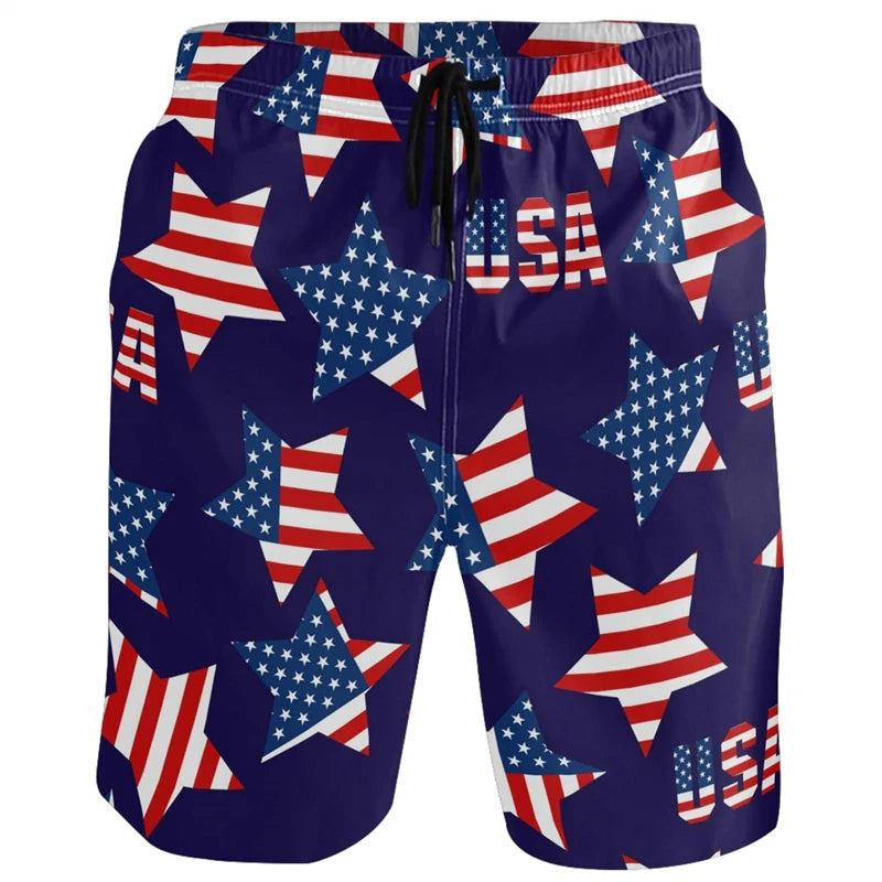 Funny Duck Graphic Men’s Beach Shorts – 3D Animal Print Board Shorts for Swim, Gym & Sports