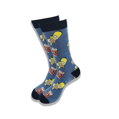 Cartoon Animation Fashion Socks for Men & Women – Autumn Winter Street Style Trendy Casual Combed Cotton Socks