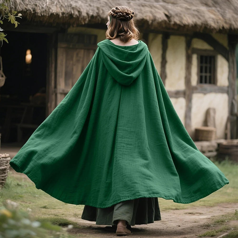 Medieval Cosplay Hooded Cloak – Cape for Halloween, Party, and Performance Costumes