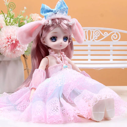30cm 1/6 BJD Princess Doll – 23-Joint Movable Girl Doll with Clothes, Birthday Gift Toy