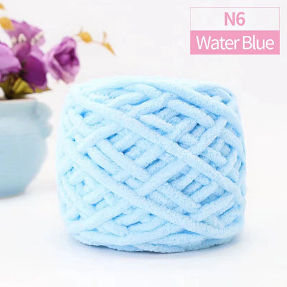 QJH Chunky Blanket Yarn – Luxury Thick Polyester Jumbo Knitting & Crochet Yarn for Blankets & Pillows, 100g Ball