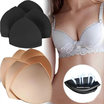 Soft Removable Bra Pads Inserts – Push Up Breast Enhancer Cups for Women Sports Bras, Bikini & Swimwear Support Pads